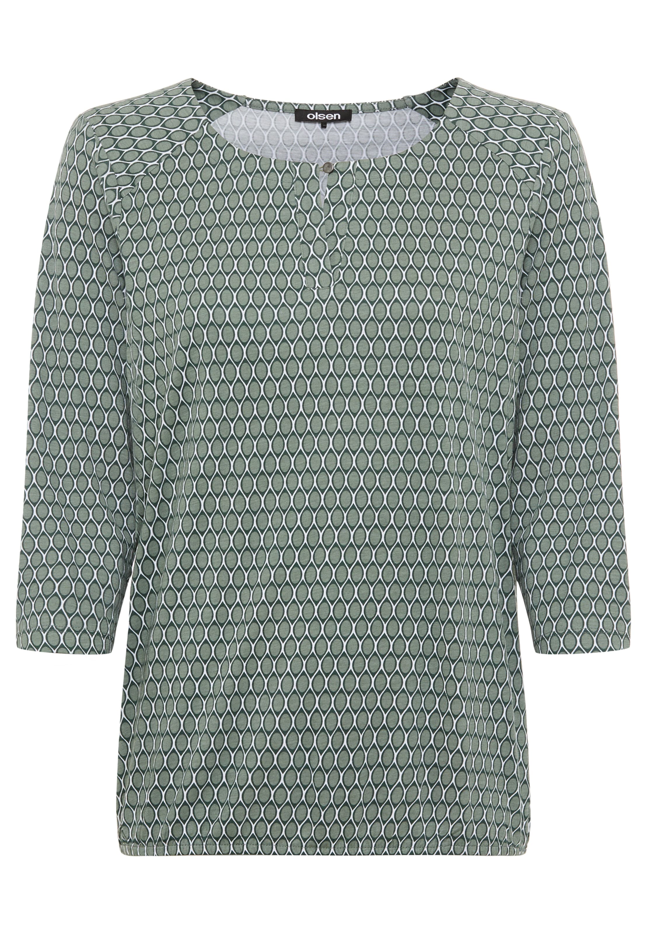 Olsen Shirt 'Clara' in Grün: Vorderseite