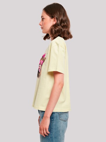 T-shirt 'Highland Cow Valentinstag Sonnenbrille' F4NT4STIC en jaune