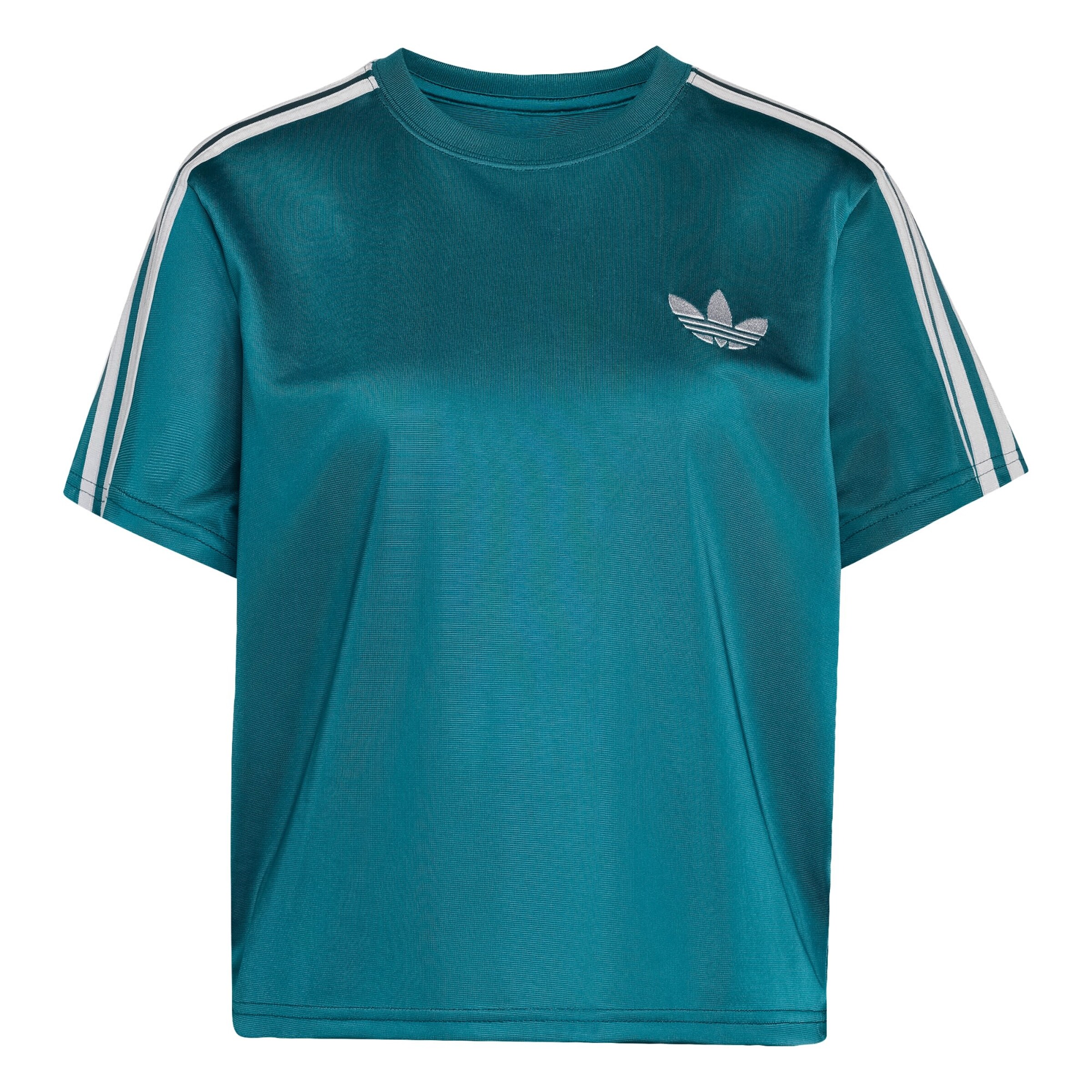 ADIDAS ORIGINALS T-Shirt 'Firebird' in petrol / weiß, Produktansicht