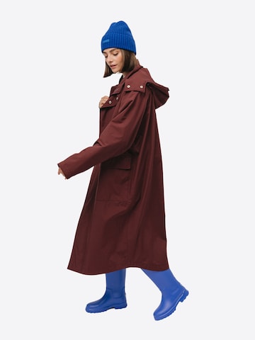 Kubota Overgangsparka 'Kubota Women's Oversized Rainjacket Waterproof Parka' i rød