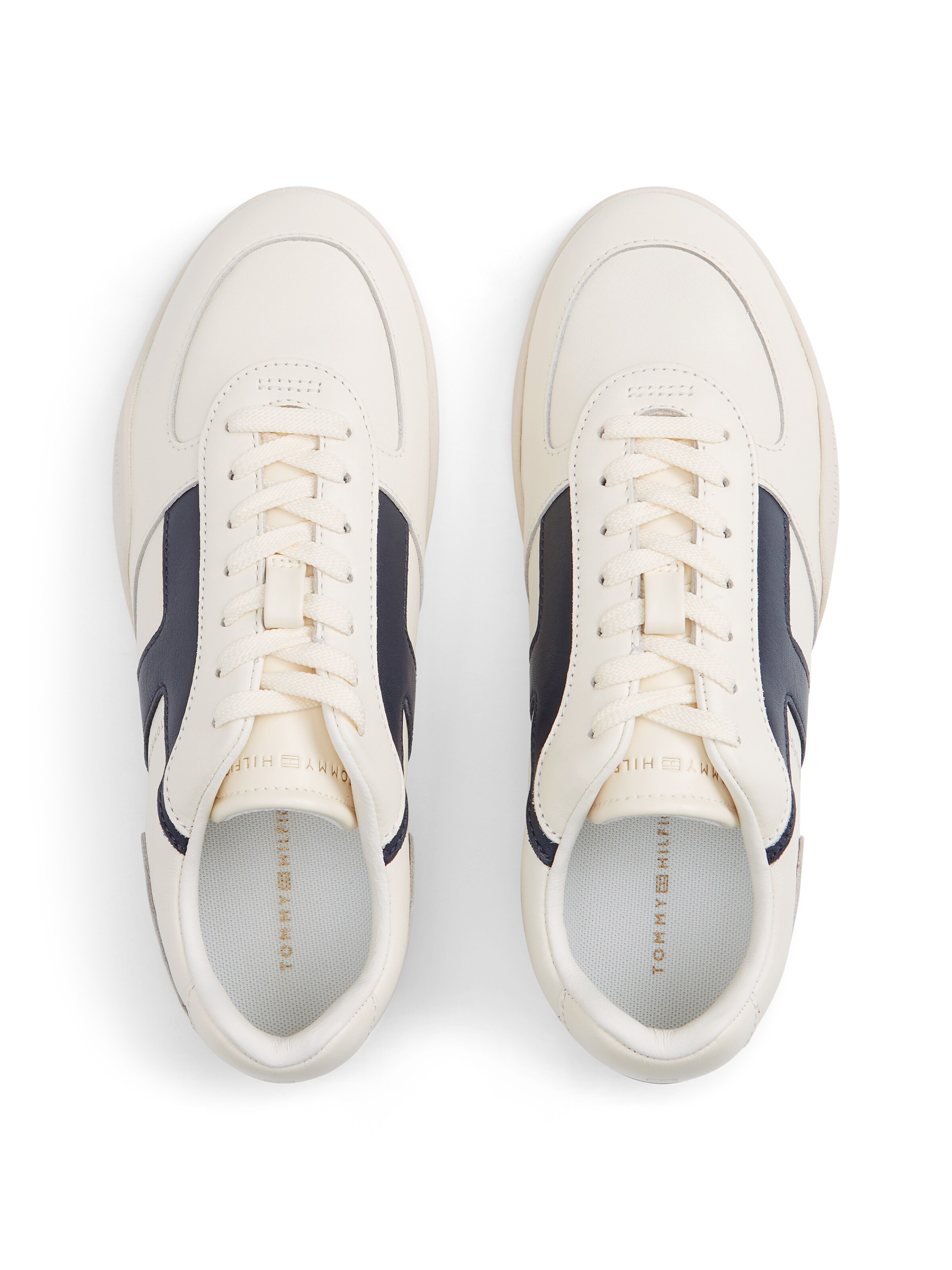 TOMMY HILFIGER Ниски маратонки 'VINTAGE LOW RUNNER' в бежово: отгоре