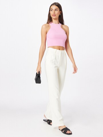 ABOUT YOU Limited Flared Pleat-front trousers 'Nele' in White