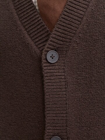 JACK & JONES Knit Cardigan 'JORNORREBRO' in Brown