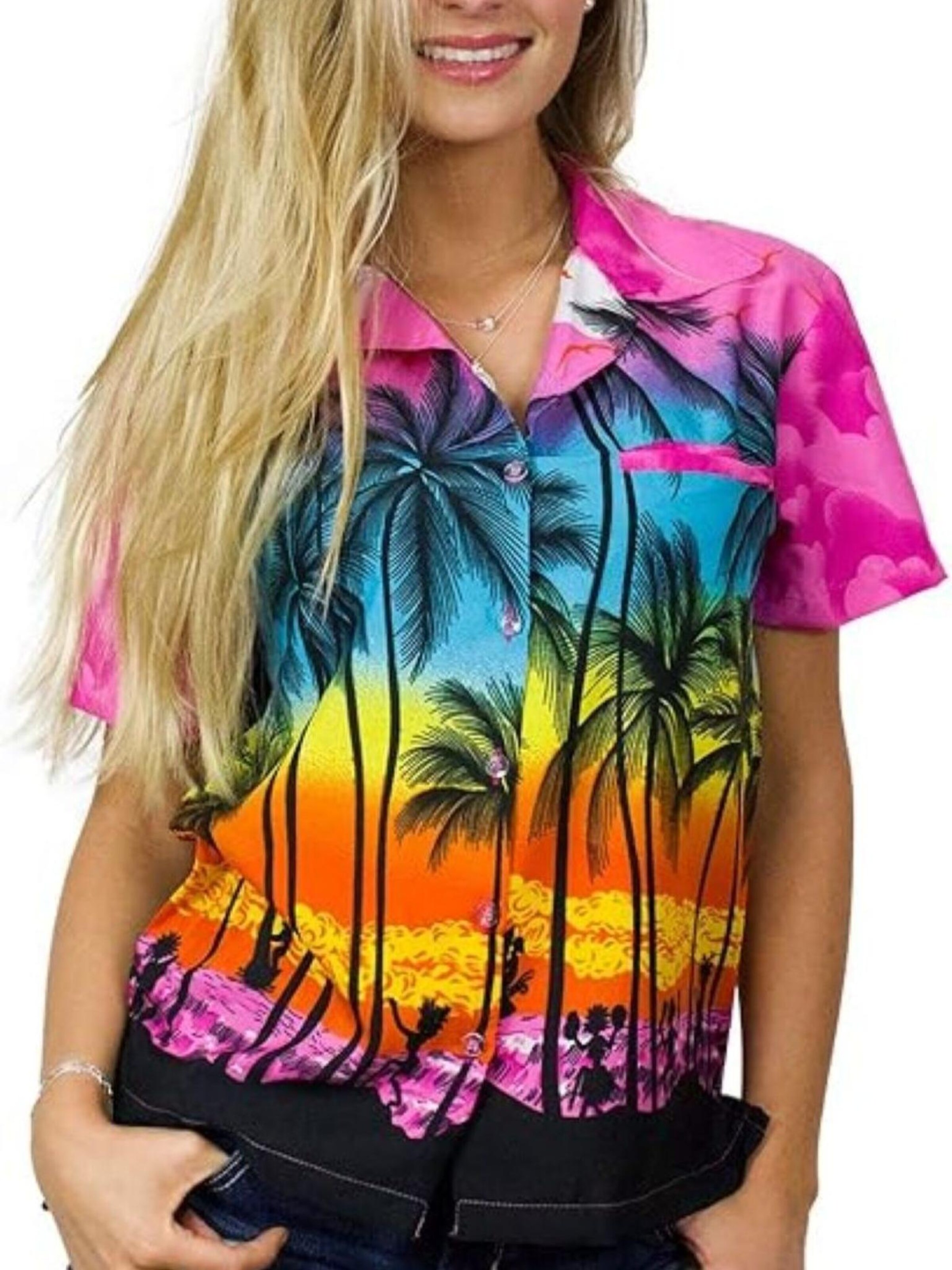 King Kameha Blouse 'Beach' in Pink