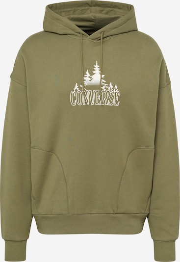 CONVERSE Sweatshirt in de kleur Olijfgroen / Wit, Productweergave