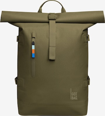 Zaino 'Rolltop 2.0' di Got Bag in verde: frontale