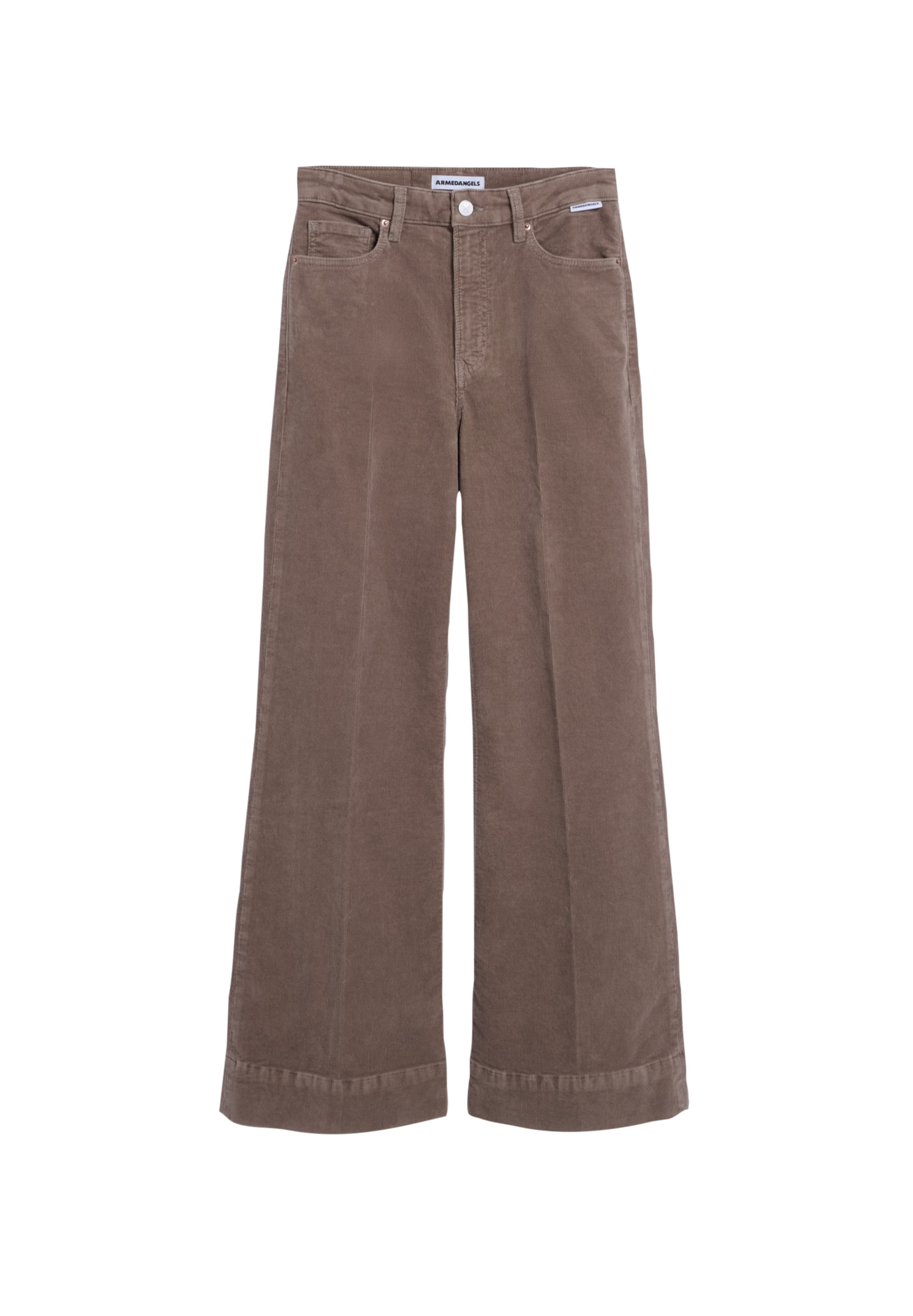 ARMEDANGELS Skinny Trousers in Brown: front