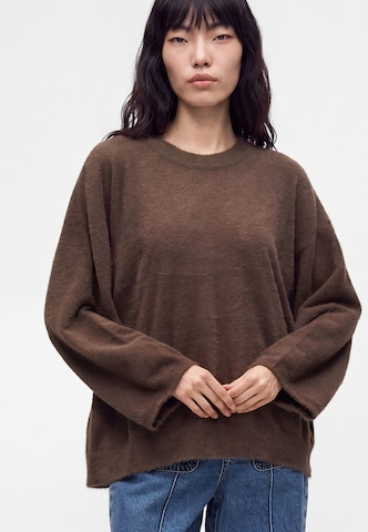 AMERICAN VINTAGE - Pullover oversized 'SAPOWOOD' em castanho