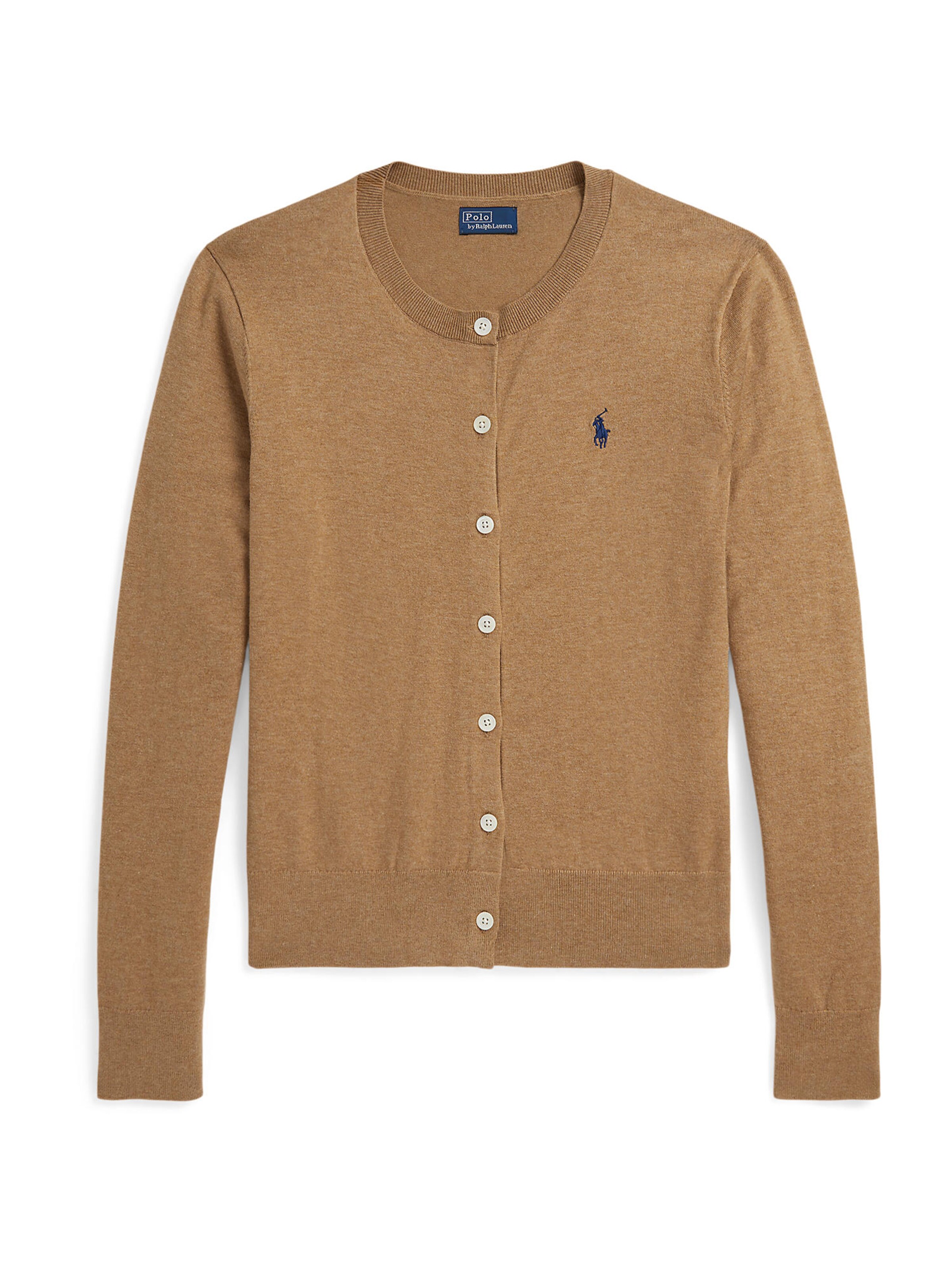 Polo Ralph Lauren Cardigan en beige chiné, Vue avec produit