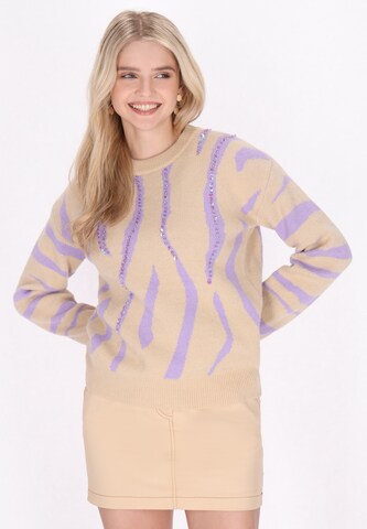 IZIA - Jersey en beige: frente