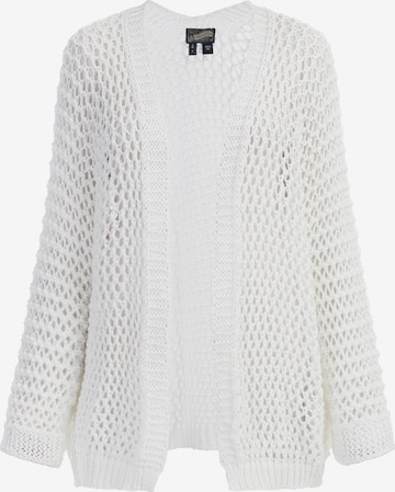 Cardigan DreiMaster Vintage en blanc : devant