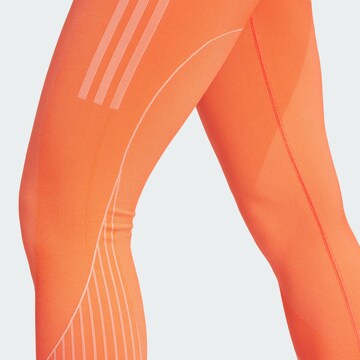 ADIDAS PERFORMANCE Skinny Workout Pants in Orange