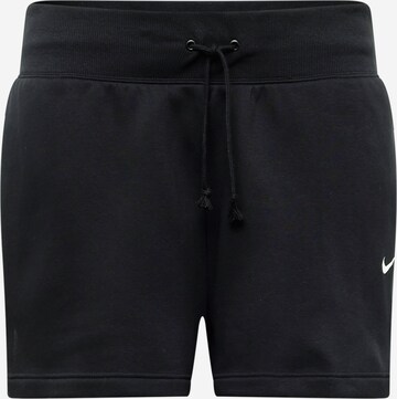 Nike SportswearLoosefit Hlače 'PHNX FLC' - crna boja: prednji dio