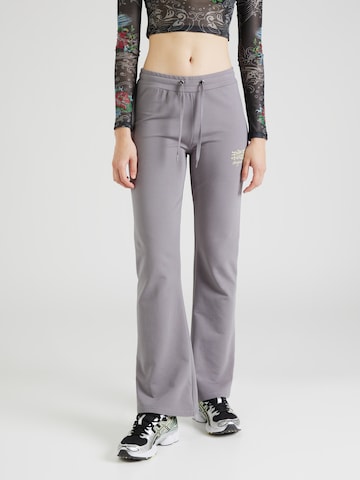 Ed Hardy Flared Pants in Grey: front