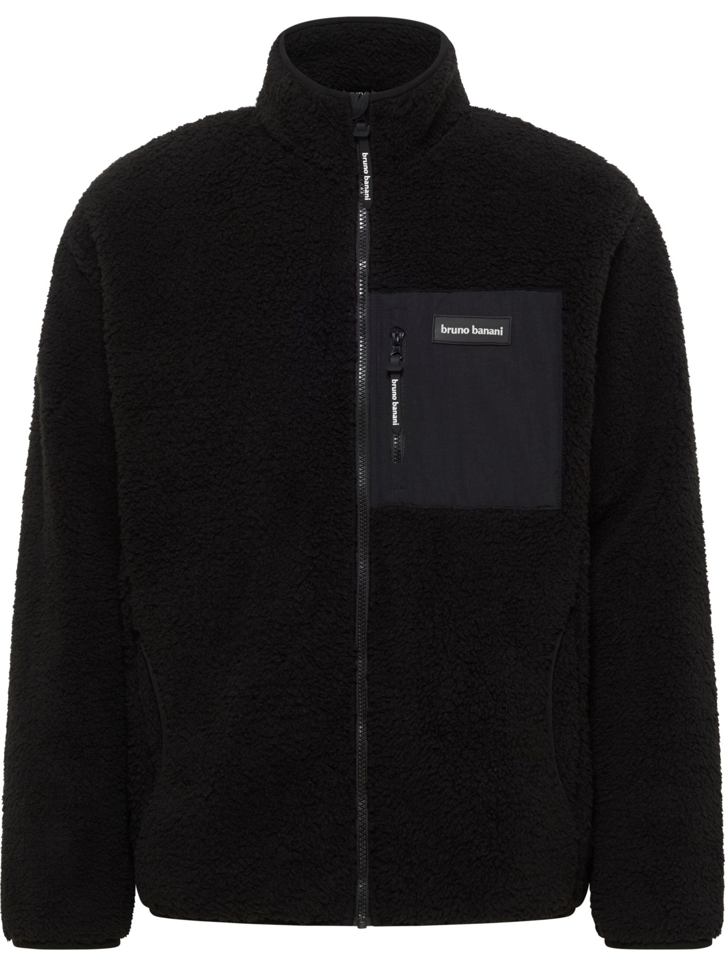 Veste en polaire 'Garret' Bruno Banani en noir : devant