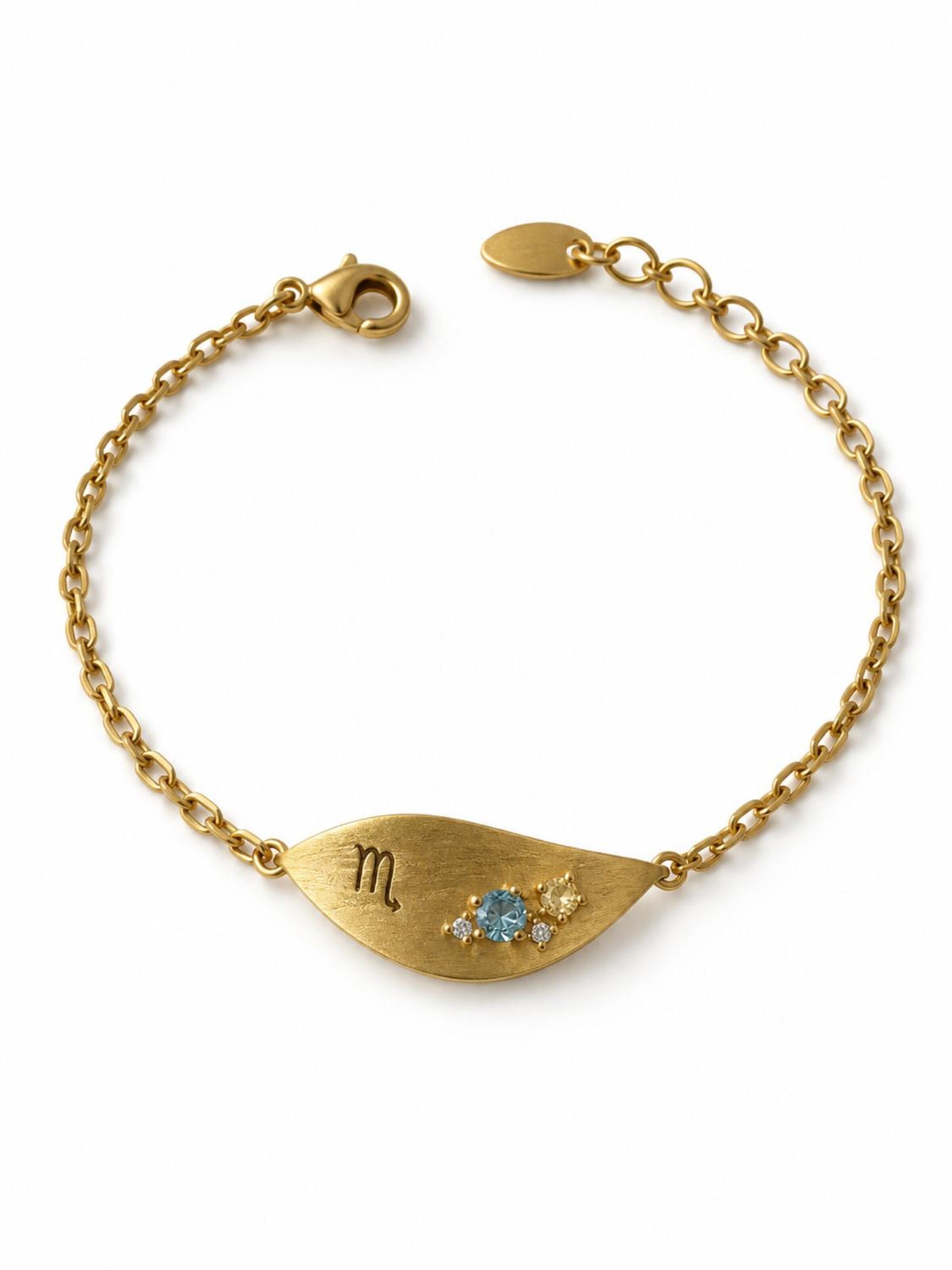 Sally Jane Jewelry Bracelet '18k Gold Plated Scorpio | Schorpioen Zodiac' in Gold: front