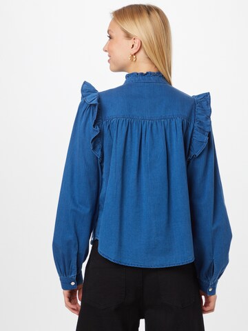 QS Bluse in Blau