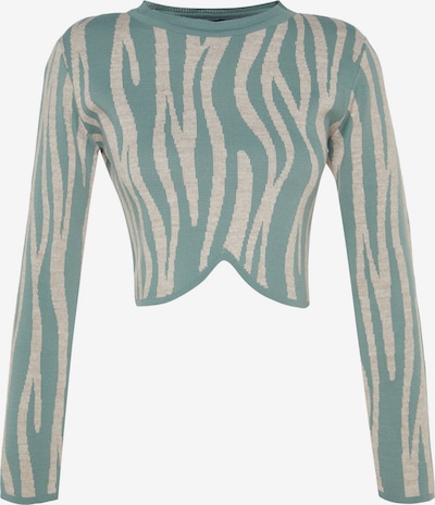 Megztinis iš Trendyol, spalva – marga smėlio spalva / mėtų spalva, Prekių apžvalga