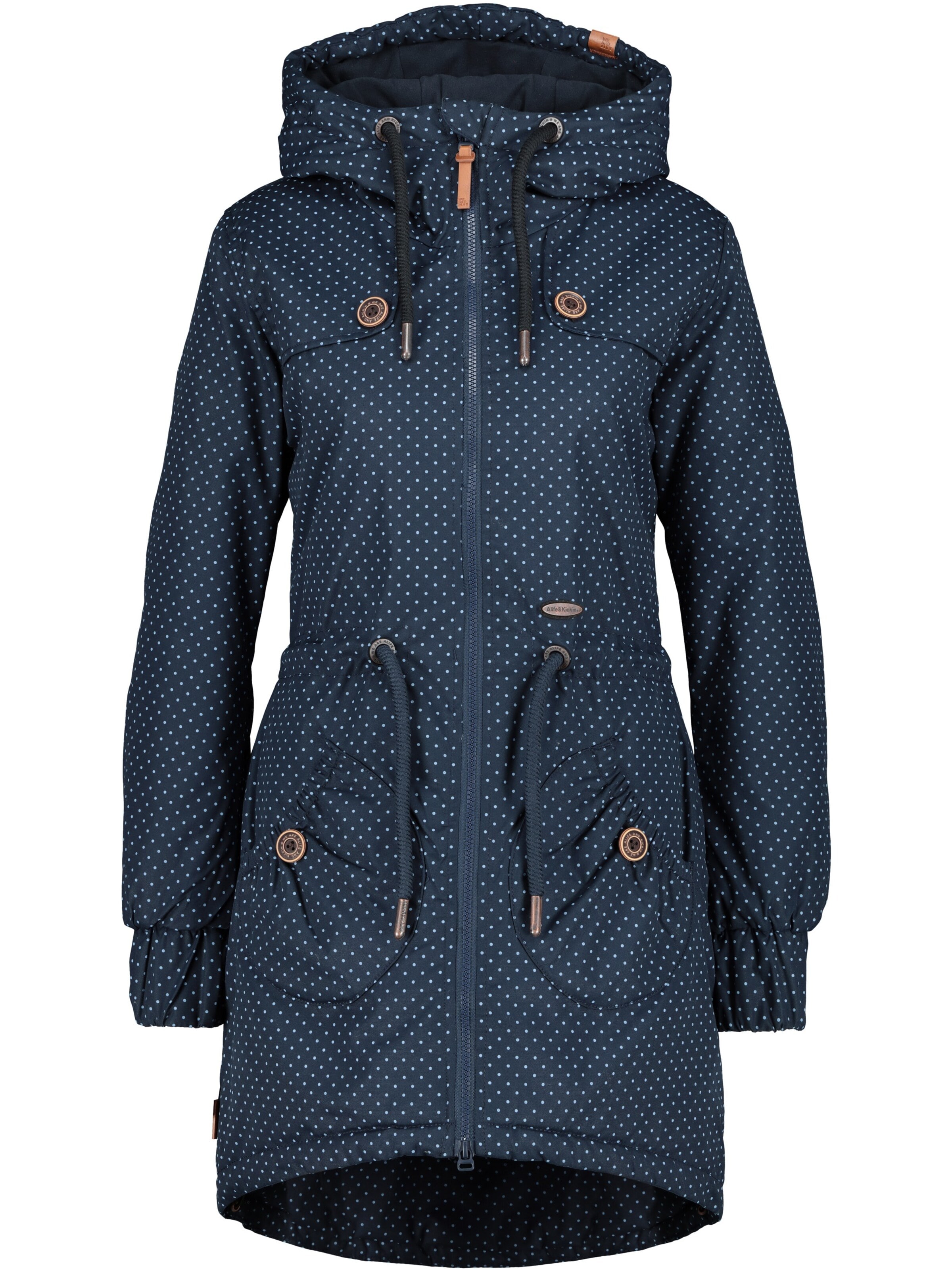 alife & kickin Winterparka 'CHARLOTTE AK' in Blauw: voorkant