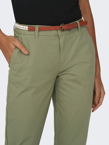ONLYSlimfit Chino hlače 'Biana' - zelena boja