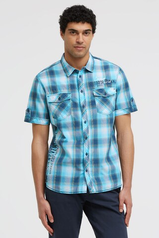 CAMP DAVID Regular fit Button Up Shirt in Blue: front