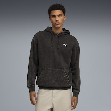Sweat-shirt 'Essentials Elevated' PUMA en noir : devant