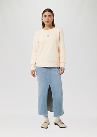 Sweat-shirt comma casual identity en beige : devant