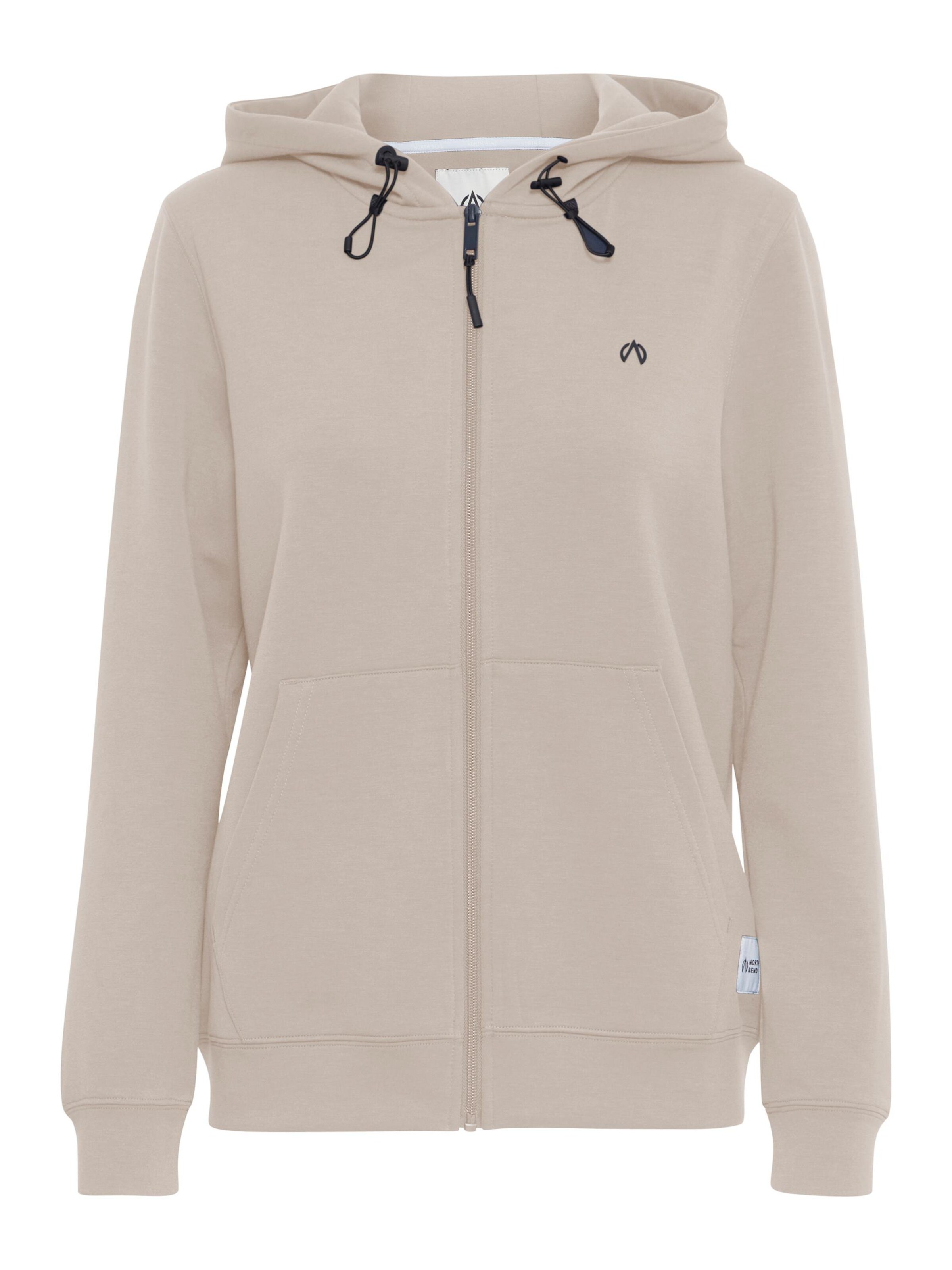North Bend - Sudadera con cremallera 'Tara' en beige: frente