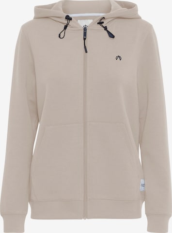 North Bend Sweatjacke 'Tara' in Beige: Vorderseite