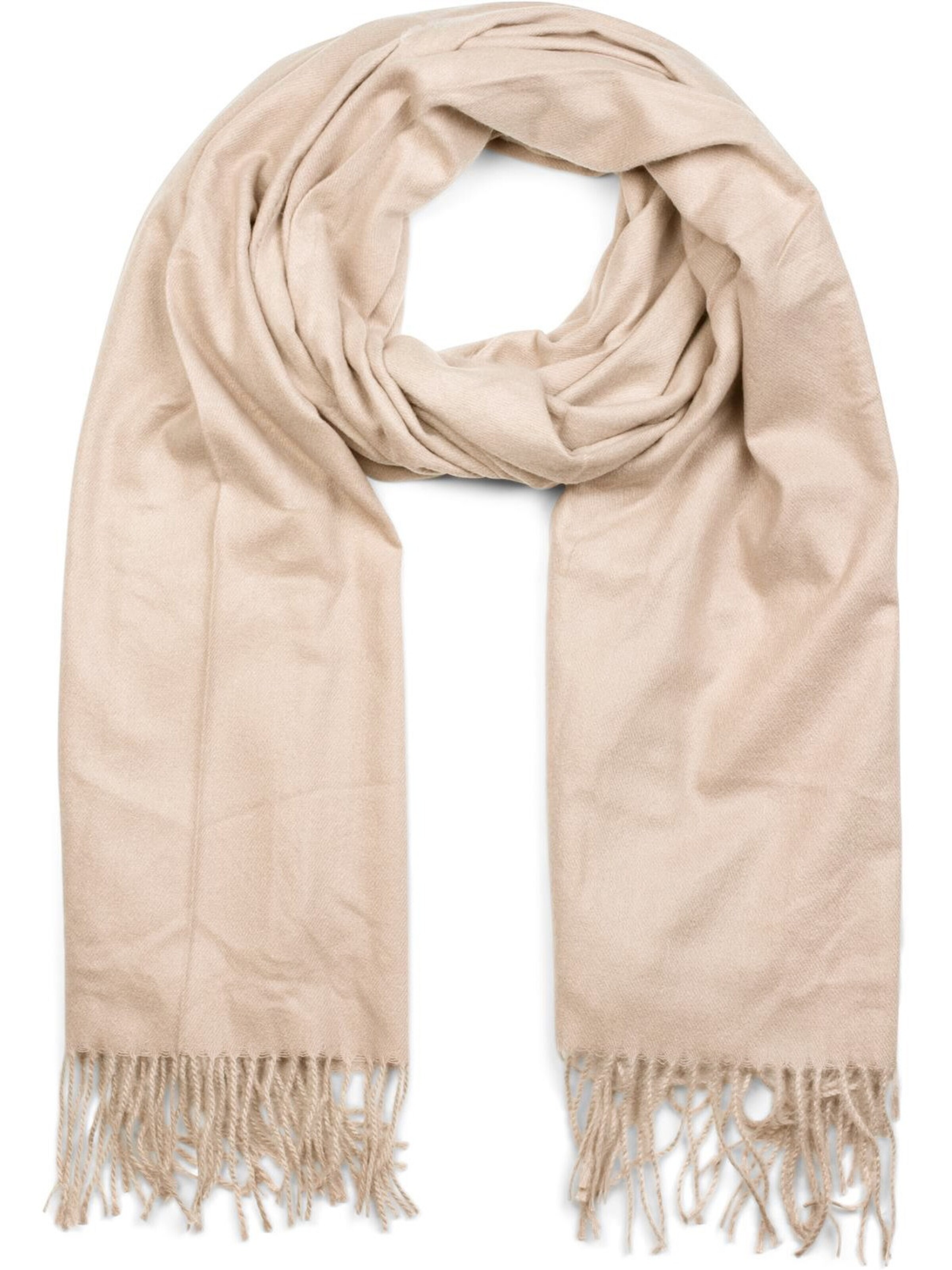 styleBREAKER Schal 'Weicher Schal Uni mit Fransen'‌‌‌‌‌‌ in One Size in hellbraun, Produktansicht