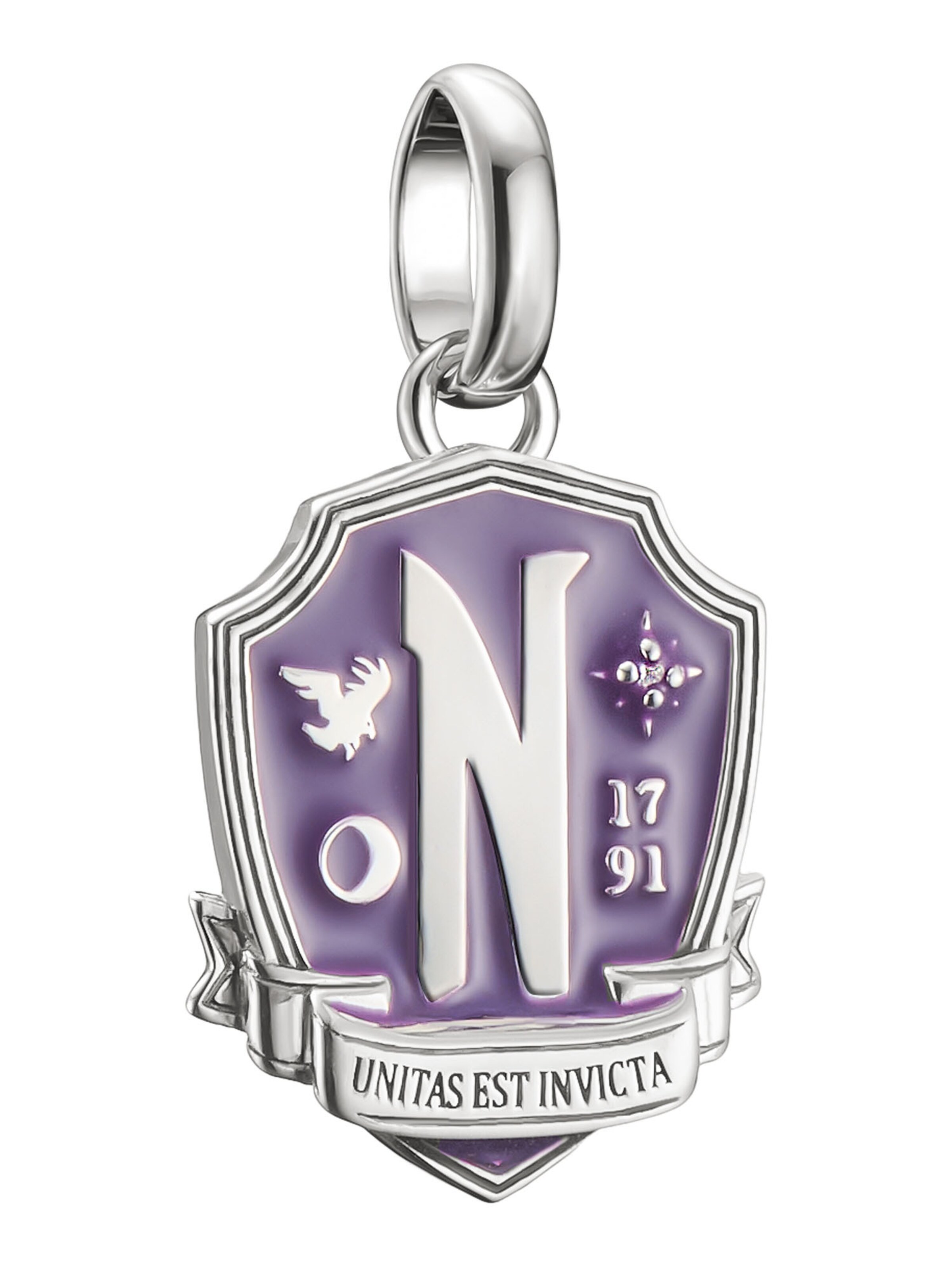 Thomas Sabo Anhänger 'Wednesday Nevermore Charm - Connect' in Lila: Vorderseite