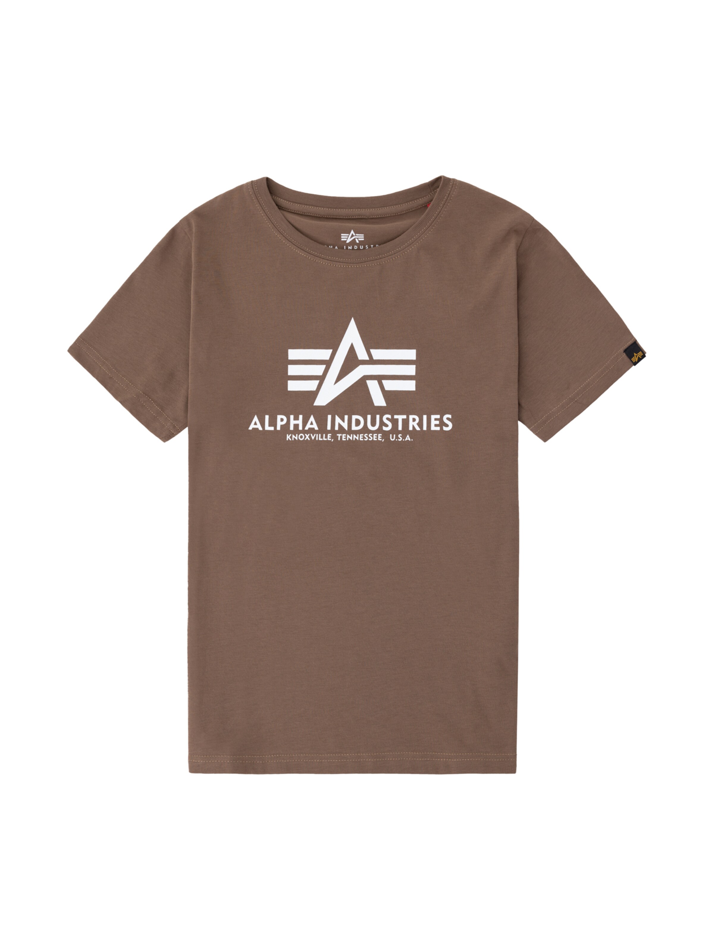 ALPHA INDUSTRIES Shirt in Bruin: voorkant