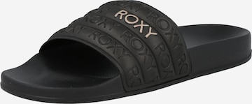 ROXY Mules in Black: front