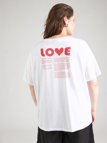 PIECES Curve Shirt 'PCJINDLE' in White: front