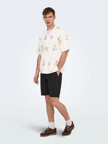 Only & Sons Mugav suurus Triiksärk 'ONSEDWARD', värv valge