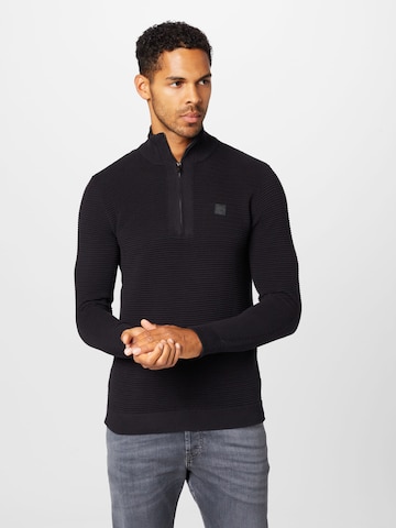 !Solid Sweater in Black: front