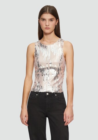 QS Shirt in Beige: Vorderseite