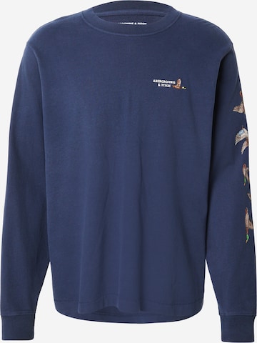Abercrombie & Fitch Tričko - Modrá: predná strana