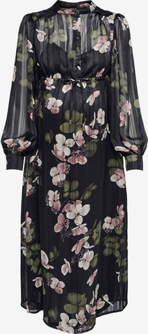 Only Maternity Shirt Dress 'Mama' in Black: front