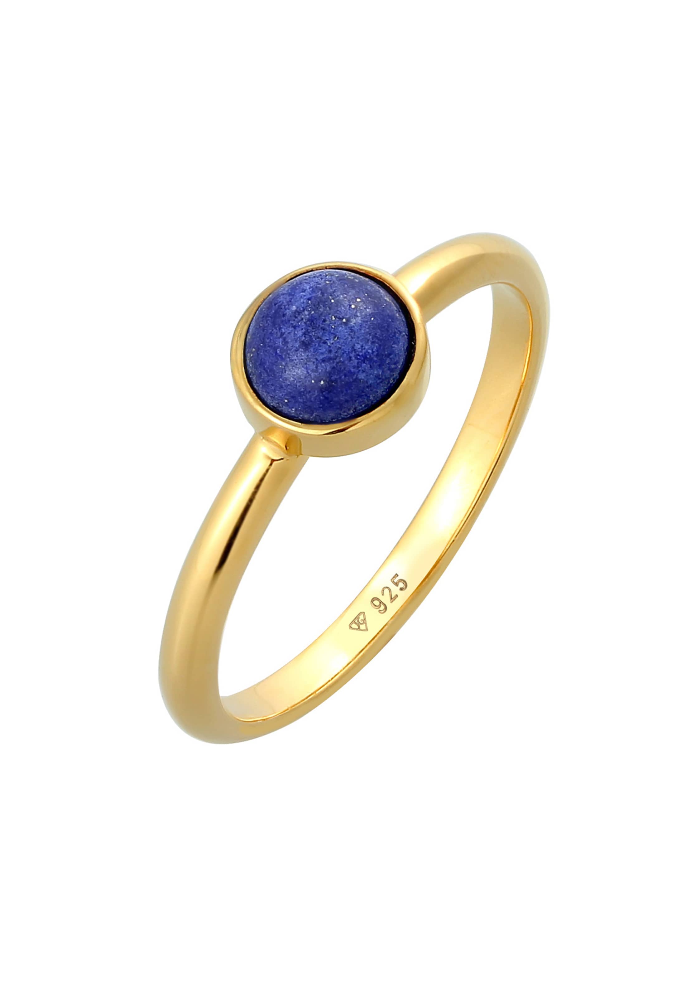 Frauen Schmuck ELLI PREMIUM Ring Edelstein Ring in Blau, Gold - NV90190