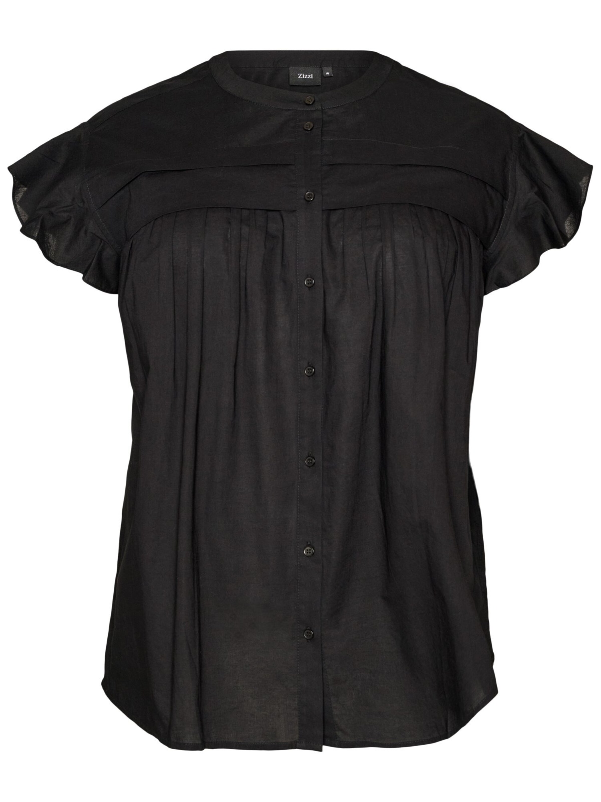 Zizzi Bluse 'CALINE' i sort: forside
