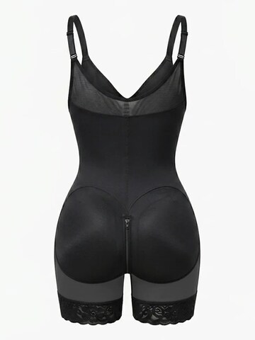 Shapetape Shapingbody 'Corrigerende Bodysuit met Rits en Pijpjes' in Zwart