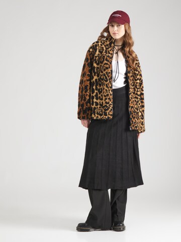 TOPSHOP Fleece jacket in Brown