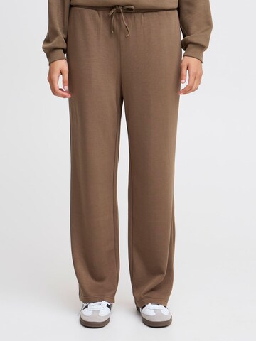 ICHI - Loosefit Pantalón ' SVALA ' en marrón: frente