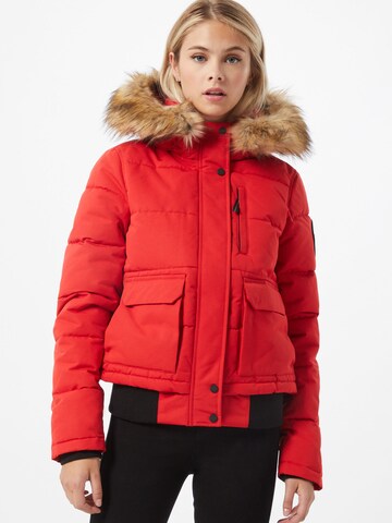 Superdry - Casaco de inverno 'Everest' em vermelho: frente