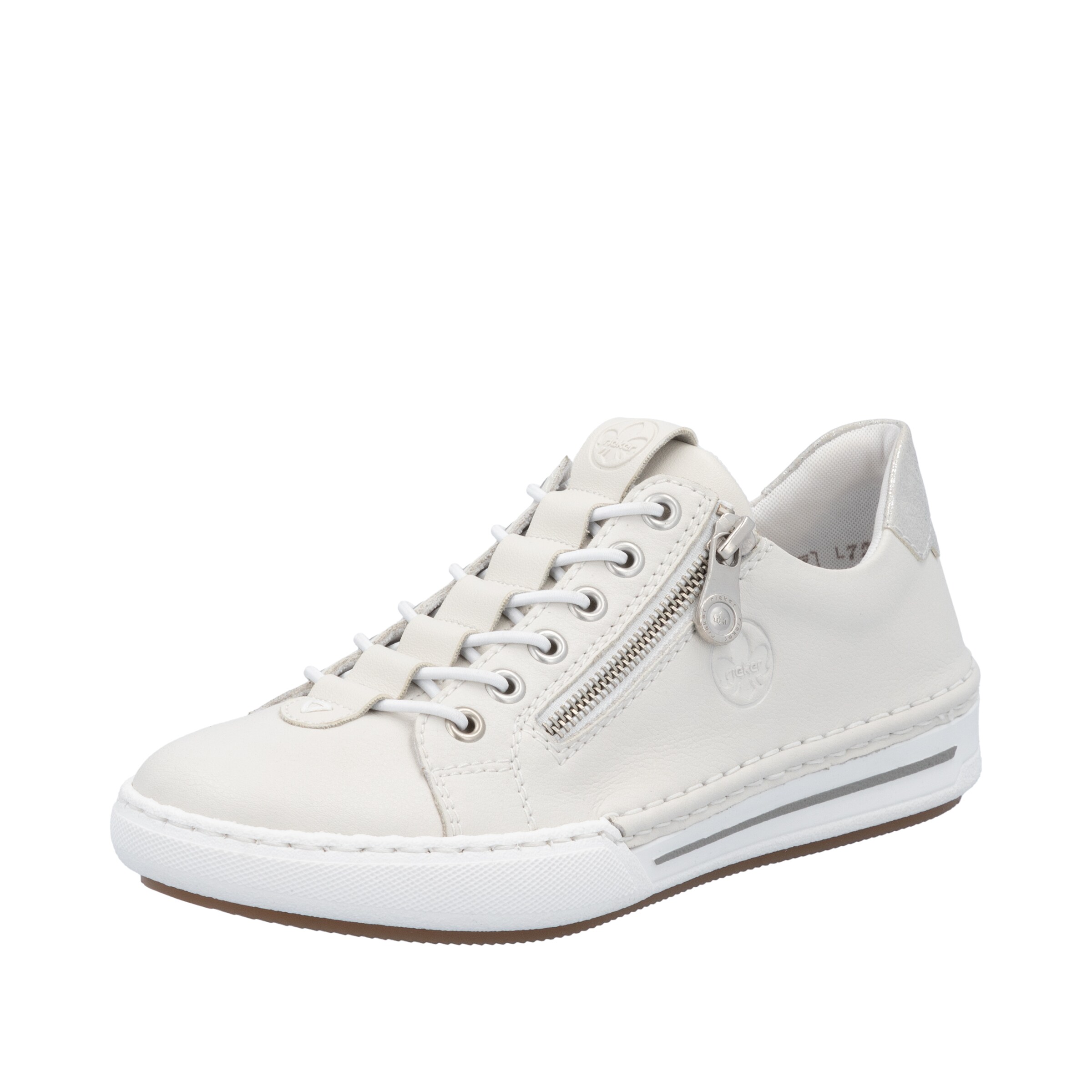 Sneaker bassa di Rieker in bianco: frontale