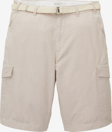 Regular Pantalon cargo TOM TAILOR en beige : devant