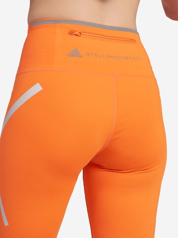 ADIDAS BY STELLA MCCARTNEY Skinny Workout Pants 'Truepace Cycling' in Orange