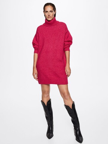 MANGO Knitted dress 'Taldora' in Pink