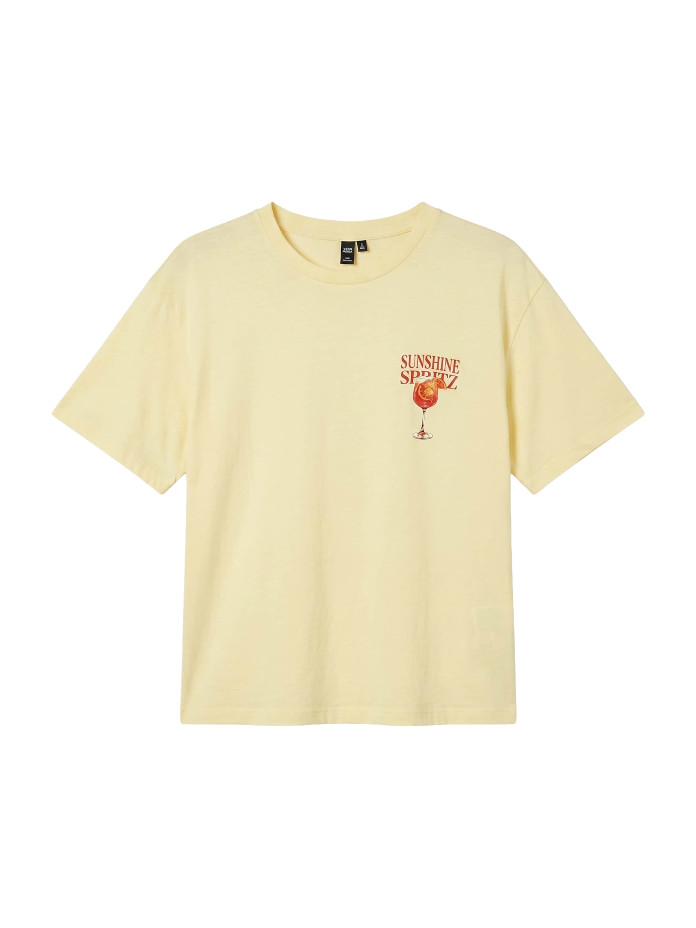 VERO MODA - Camiseta 'VMPAULINA THEA' en amarillo: frente